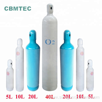 High Pressure Seamless 40L Medical O2 Steel Cylinders